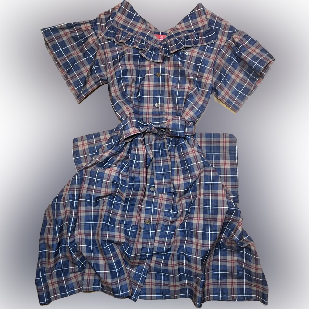 ***SOLD*** VIVIENNE WESTWOOD Plaid Ruffle Dress